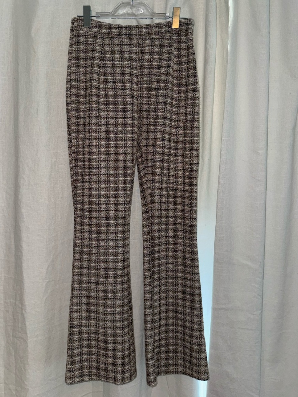 Fate Boot Cut Flare Checkered Pants